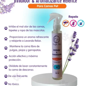 Aromatizante Lavanda Relax repelente Magic Pet que perfuma y protege camas de mascotas